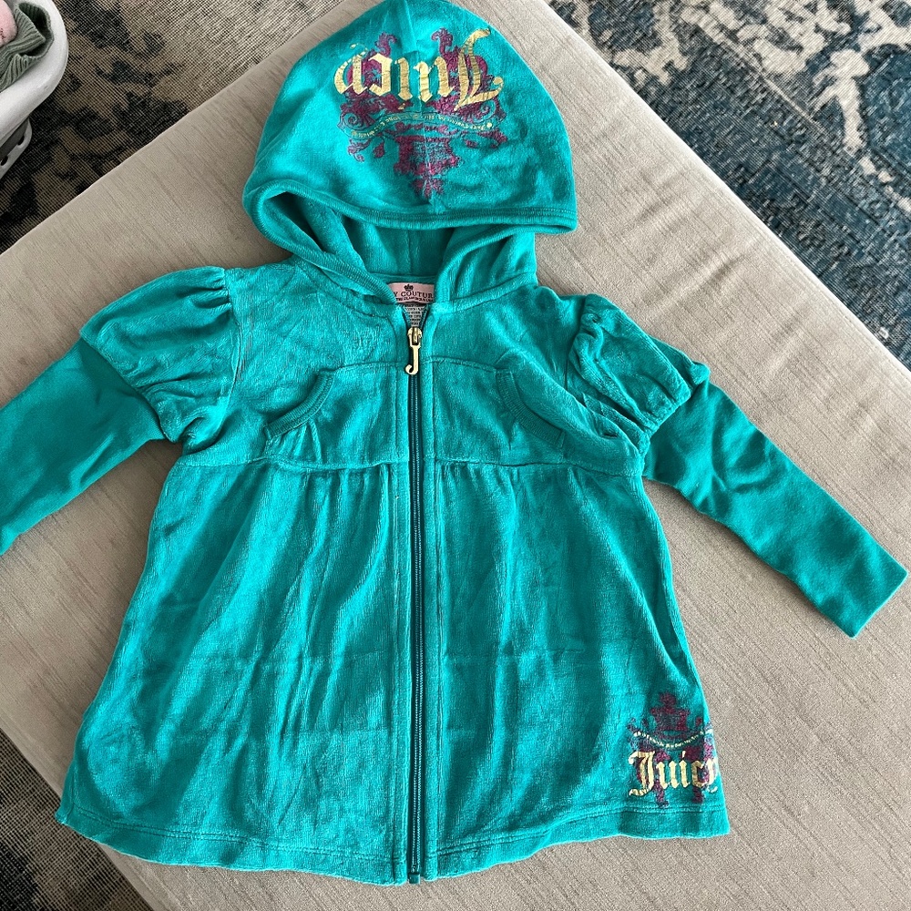 Juicy Couture Velour Teal Children's Track Jacket